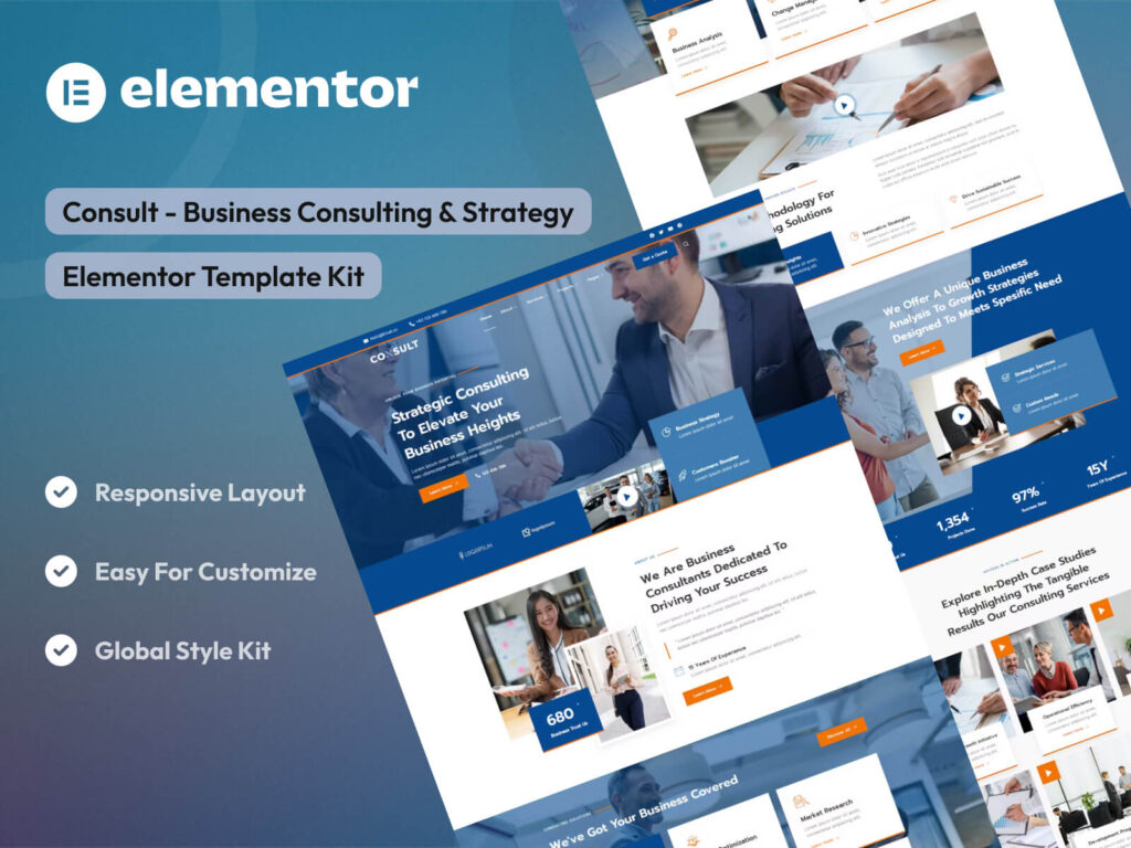 Consult - Business Consulting & Strategy Elementor Template Kit