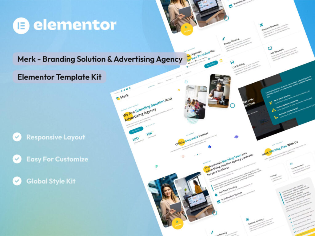 Merk - Branding Solution & Advertising Agency Elementor Template Kit