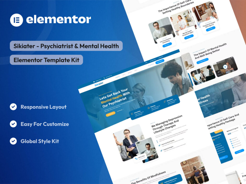 Sikiater - Psychiatrist & Mental Health Service Elementor Template Kit